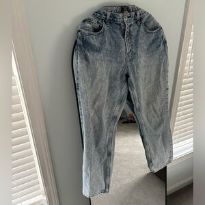 abercrombie acid washed mom jeans